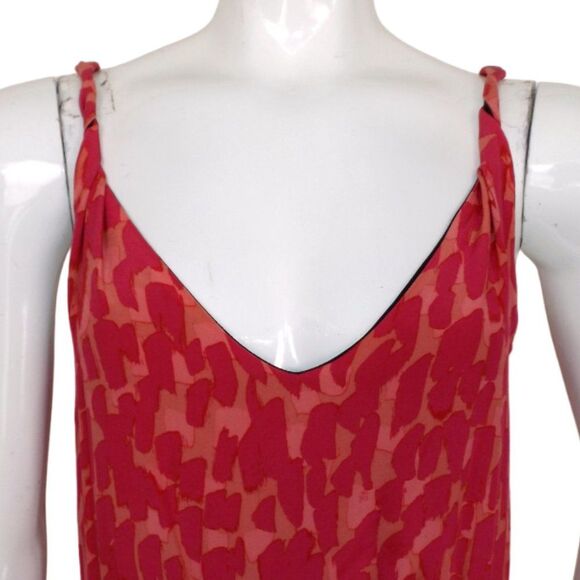 KARINA GRIMALDI Silk Dress, S, Jamaica, Maxi, Twisted Straps, V-neck, High Slit - Picture 2 of 12